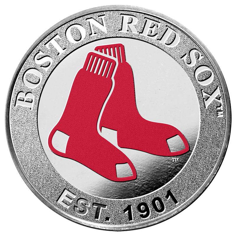 Image for 1 oz Boston Red Sox Silver Colorized Round from TD Precious Metals